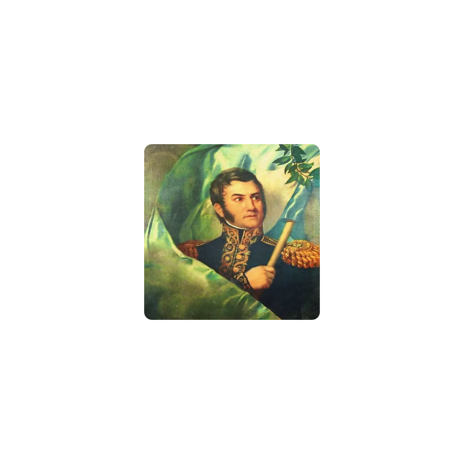 Mousepad San Martin con bandera 25x25 Classic | Custom