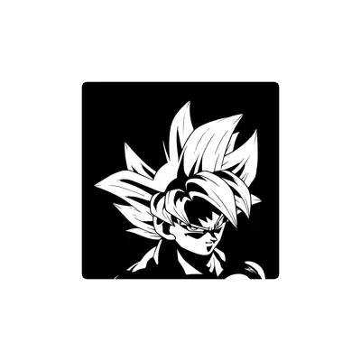 Mousepad Goku UI Black White 50x50 PRO | Custom