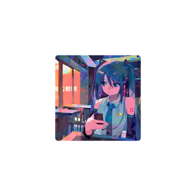 Mousepad Hatsune Miku Chilling 40x40 Classic | Custom
