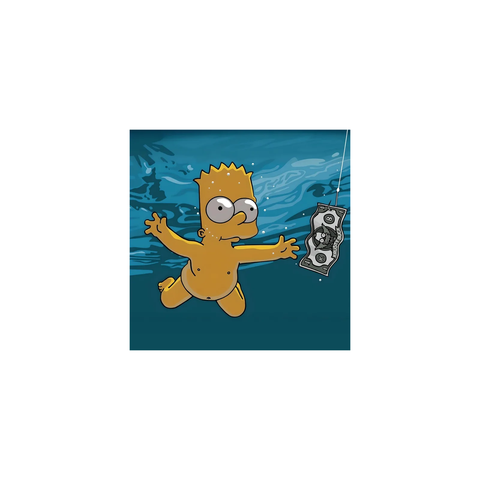 Mousepad Bart Simpson Nirvana 25x25 Classic | Custom