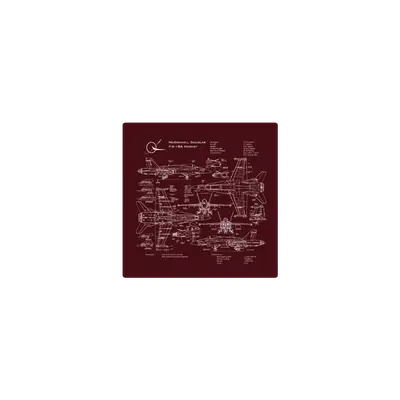 Mousepad avion f-18 25x25 Classic | Custom