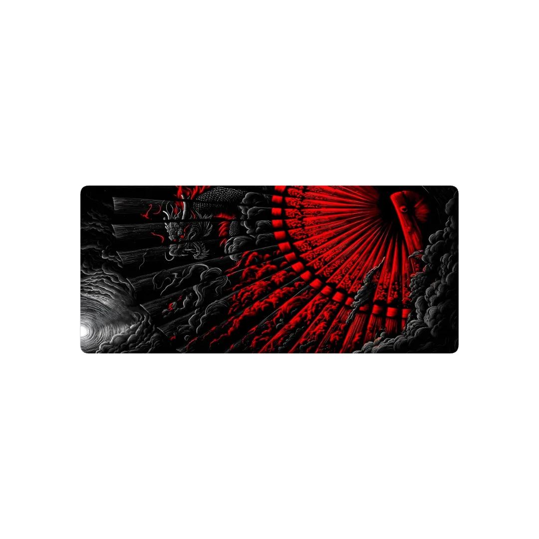 Oriental negro y rojo