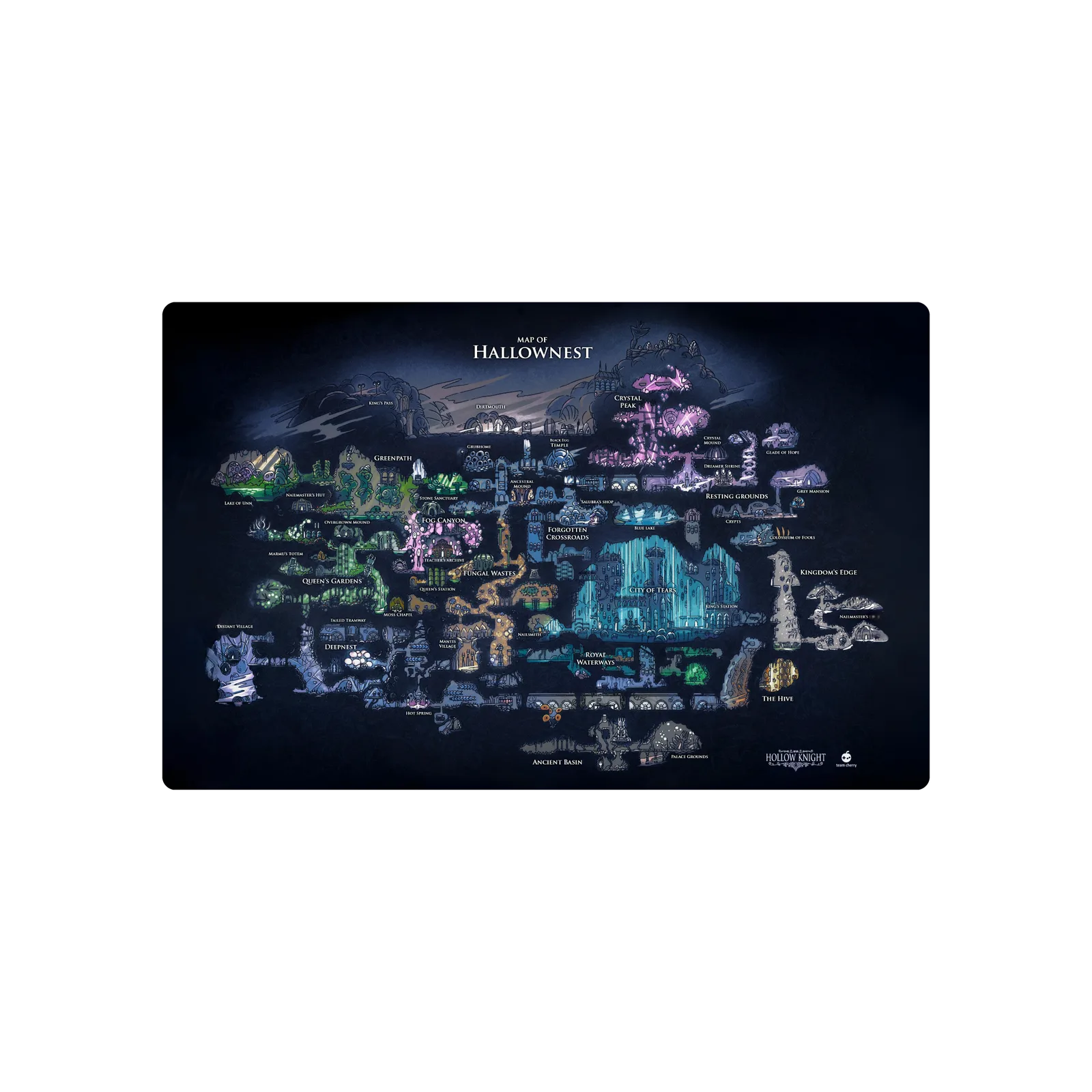 Mousepad Mapa Hollow Knight 82x52 Classic | Custom