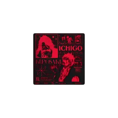 Mousepad BLEACH ICHIGO BLACK AND RED 40x40 PRO | Custom