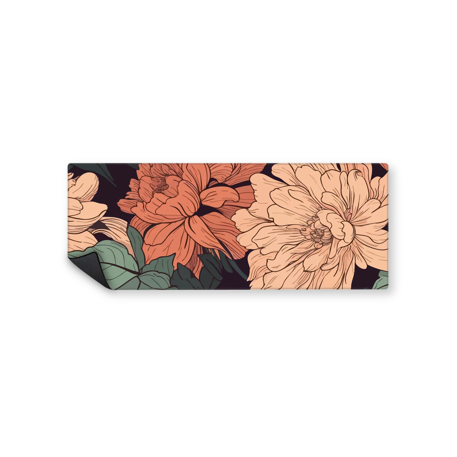 Mousepad Floral con negro 82x32 Classic | Custom