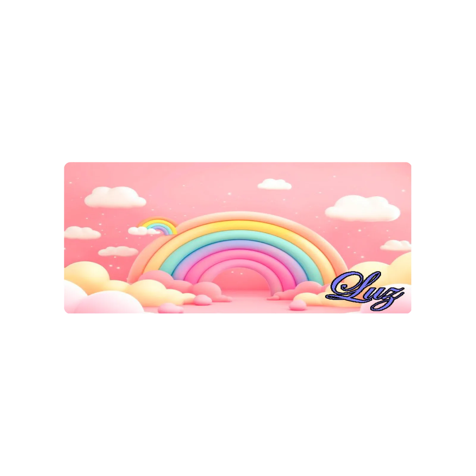Mousepad arcoiris luz violetanegro 70x30 Classic | Custom