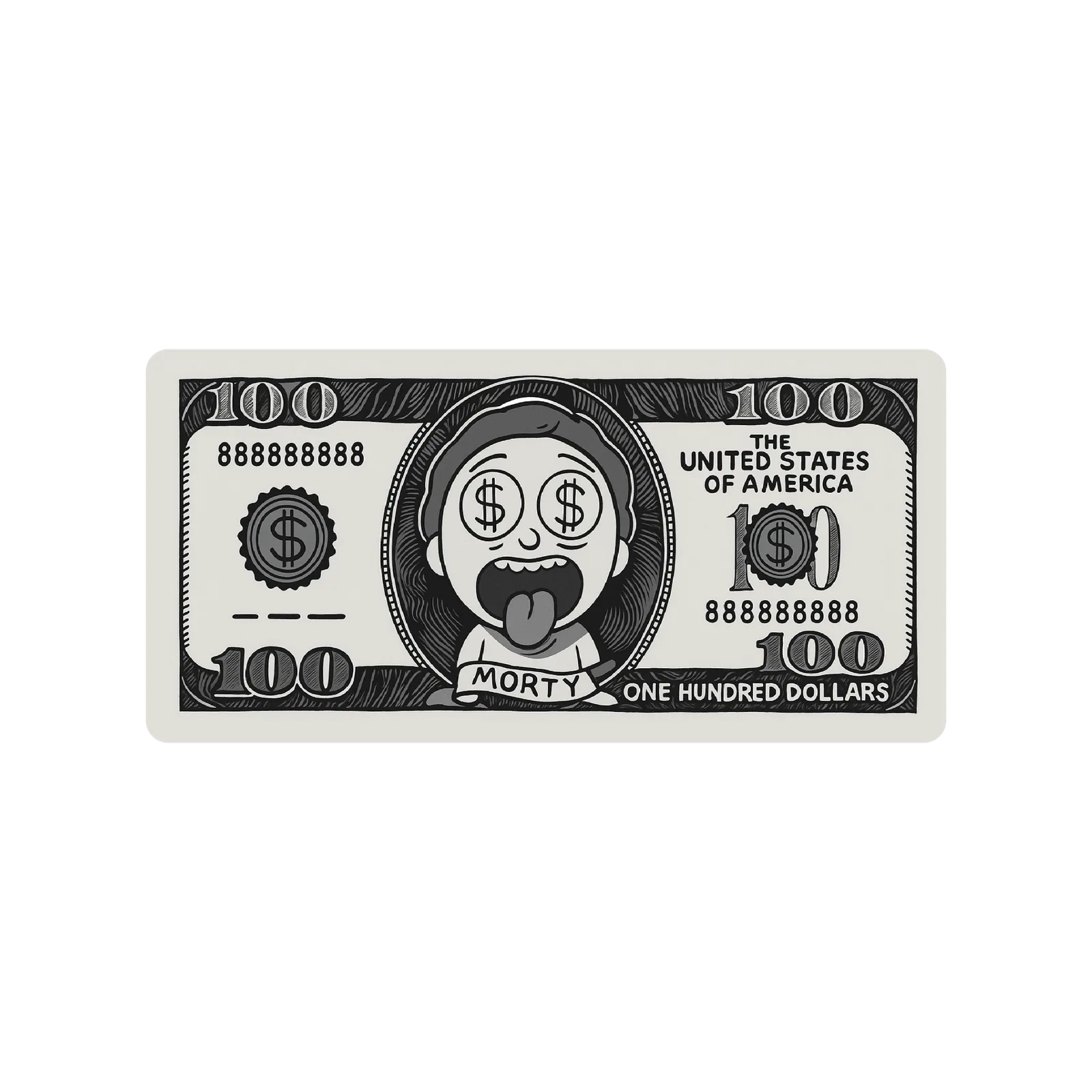 Mousepad Rick and morty billete 72x35 Classic | Custom