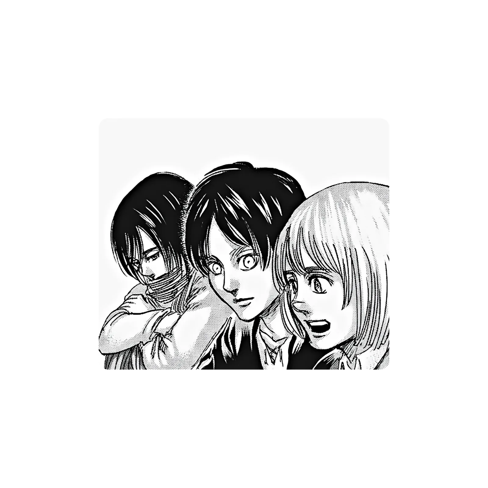 Mousepad Mikasa Eren y Armin 40x35 PRO | Custom