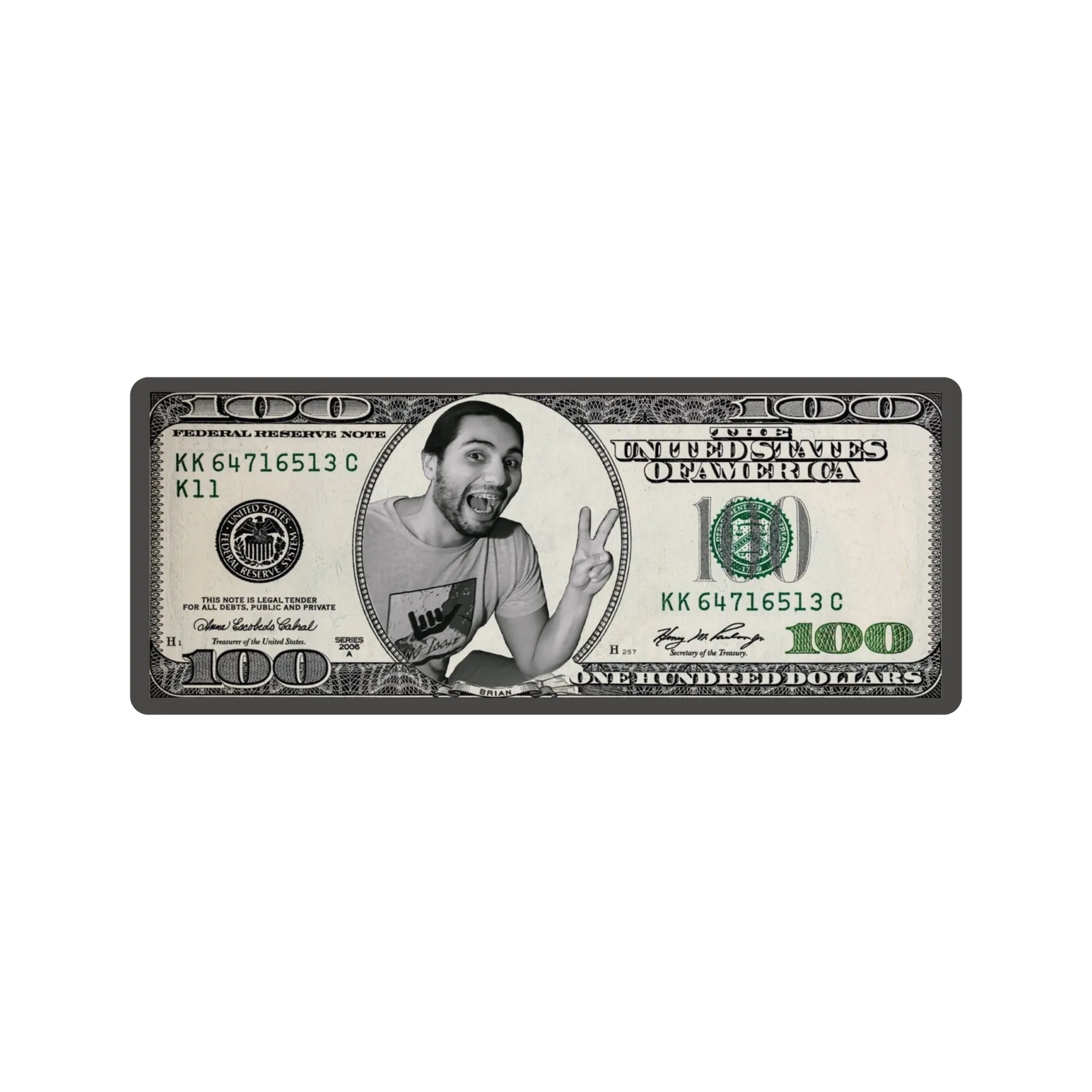 Mousepad Billete de 100 dólares 100x40 Classic | Custom