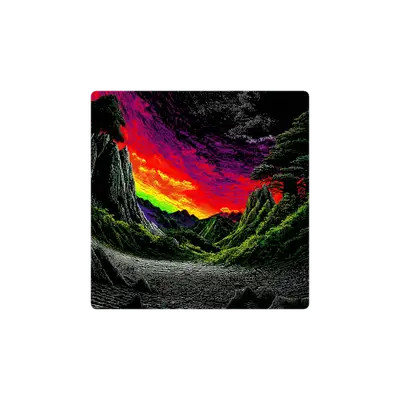 Mousepad paisaje con hermoso atardecer 50x50 PRO | Custom