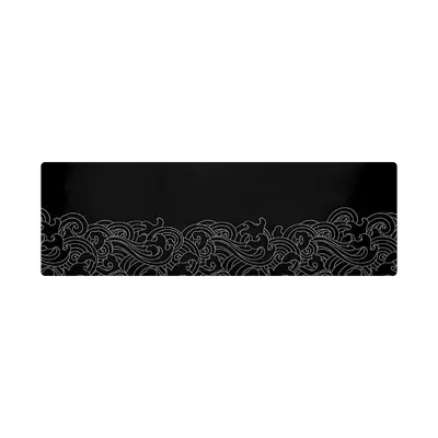 Mousepad Black Leaves 90x28 Classic | Custom
