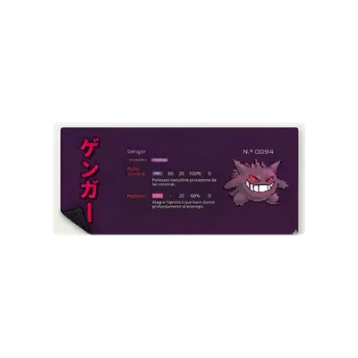 Mousepad pokedex gengar 90x40 Classic | Custom