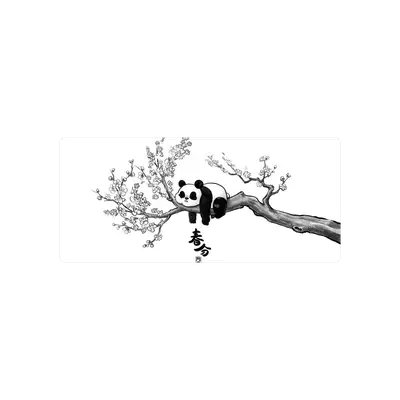 Mousepad Panda blanco 90x40 PRO | Custom