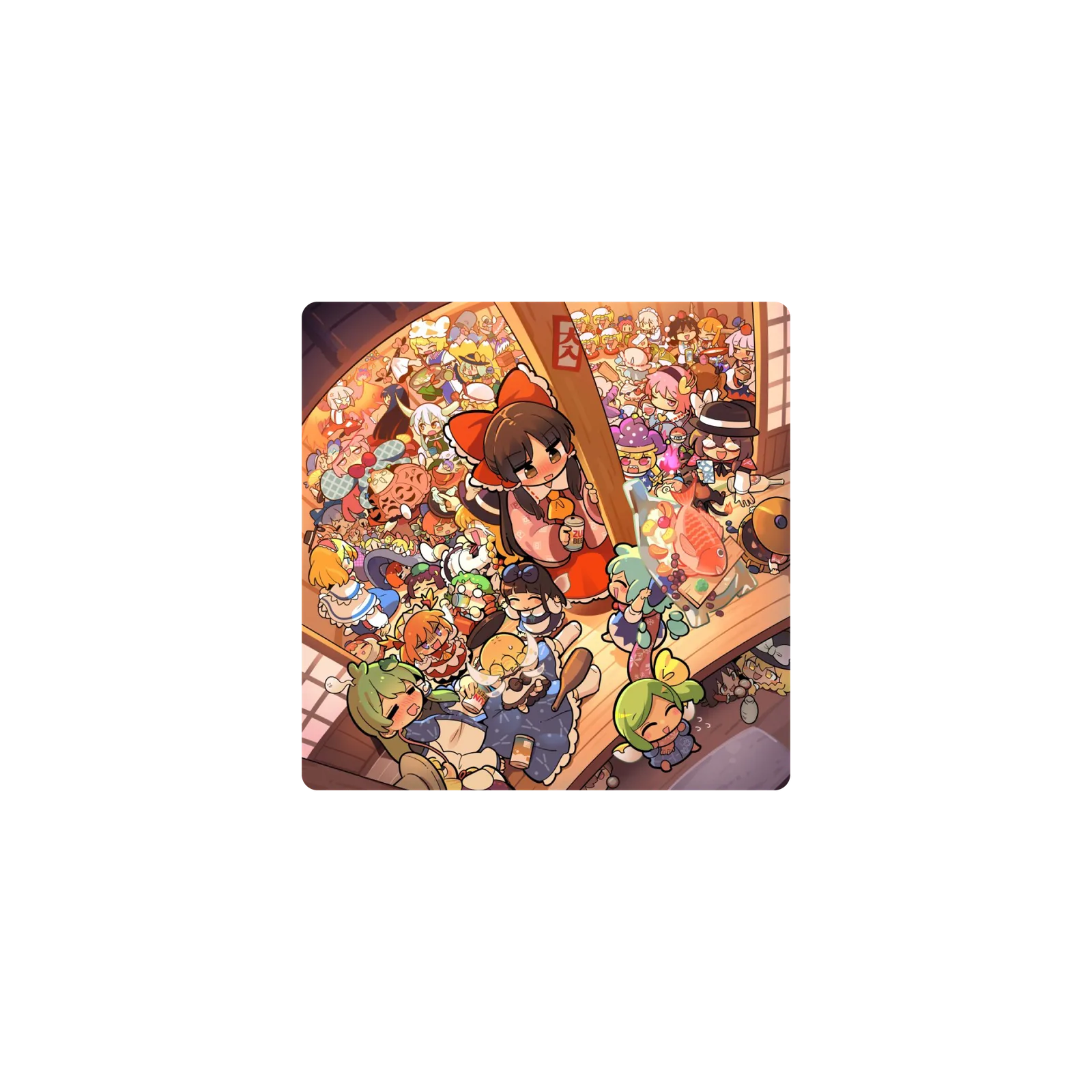 Mousepad Touhou Fiesta 50x50 PRO | Custom