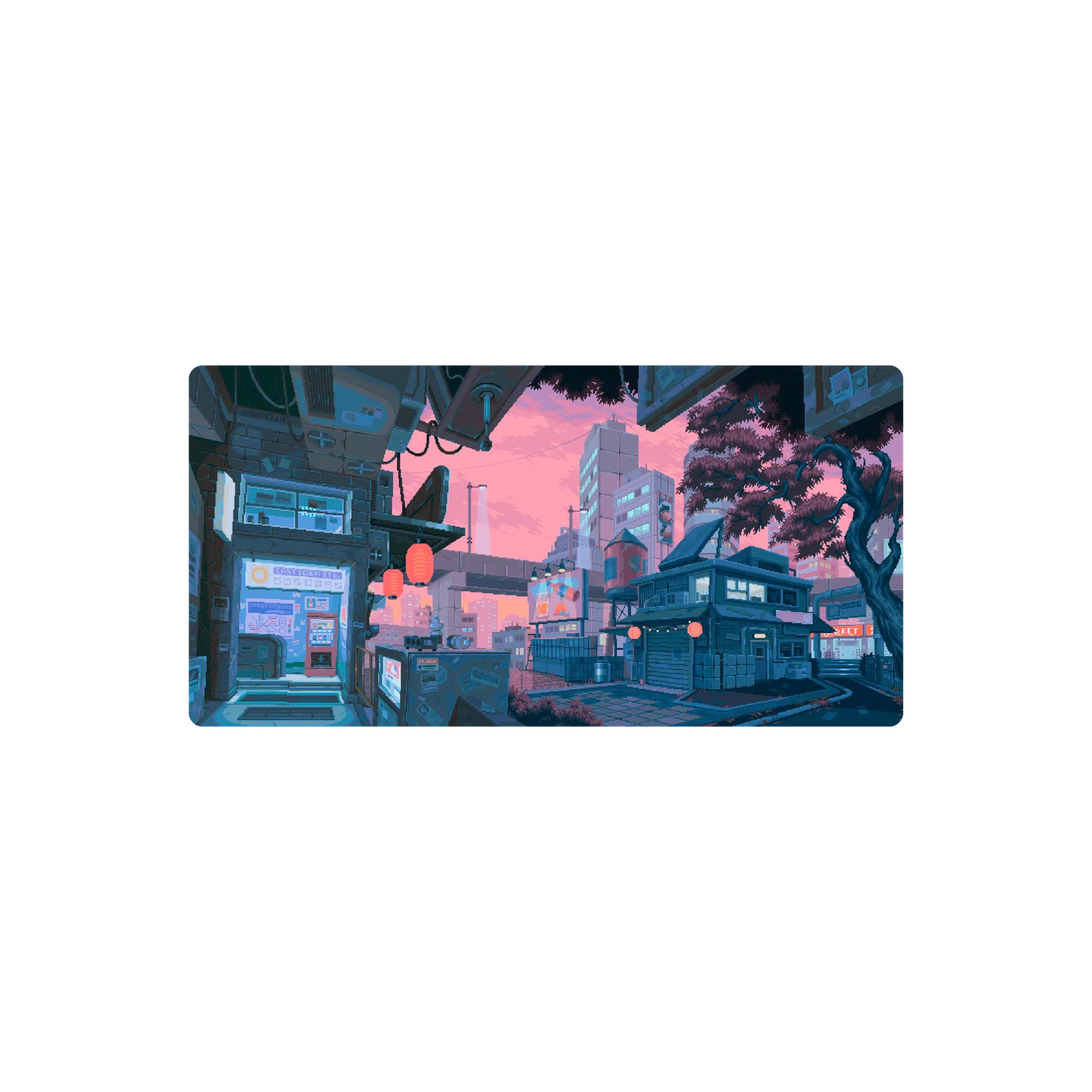 Mousepad Pixel Art East Town 70x35 PRO | Custom