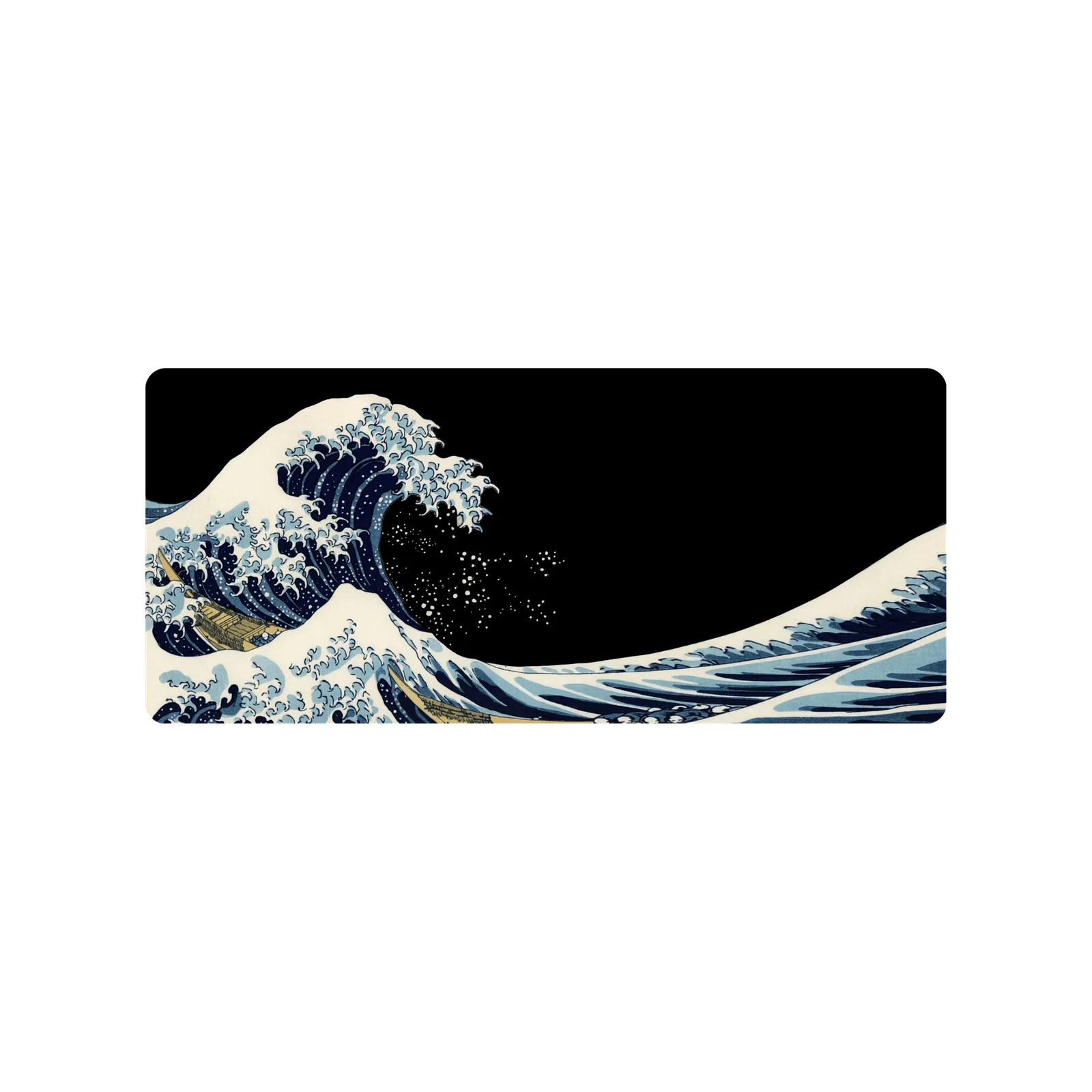 Mousepad Kanagawa great wave black 80x35 Classic | Custom