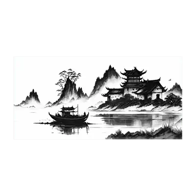 Mousepad Templo Japones 110x54 Classic | Custom-recto