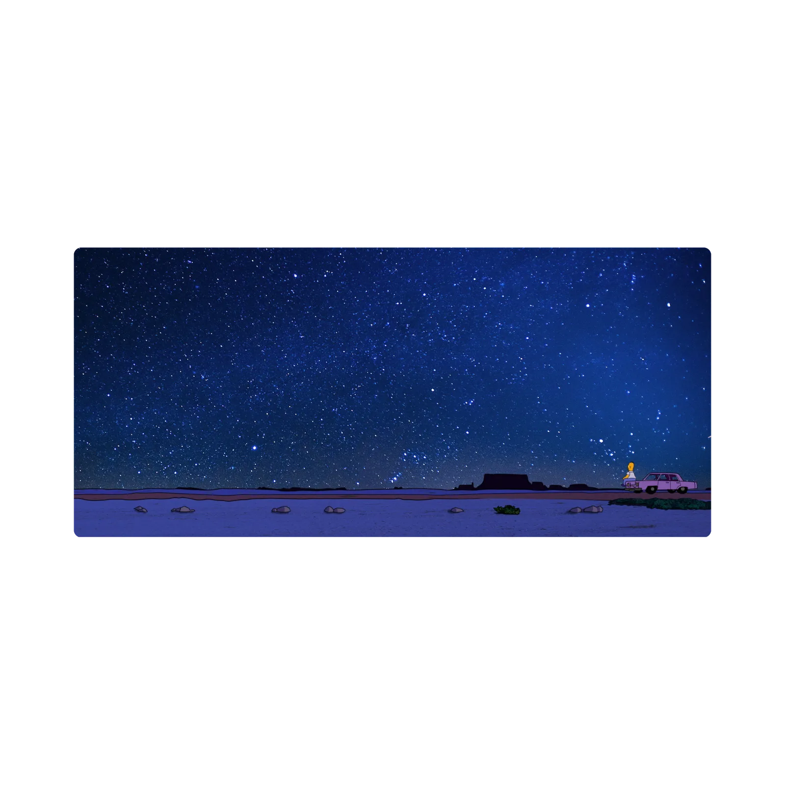 Mousepad Homero Simpson viendo las Estrellas 100x45 Classic | Custom