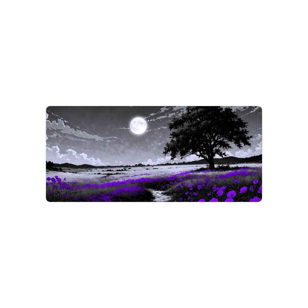 Nubes, árbol , paisaje gris y violeta