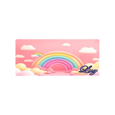 Mousepad arcoiris luz violetanegro 70x30 Classic | Custom