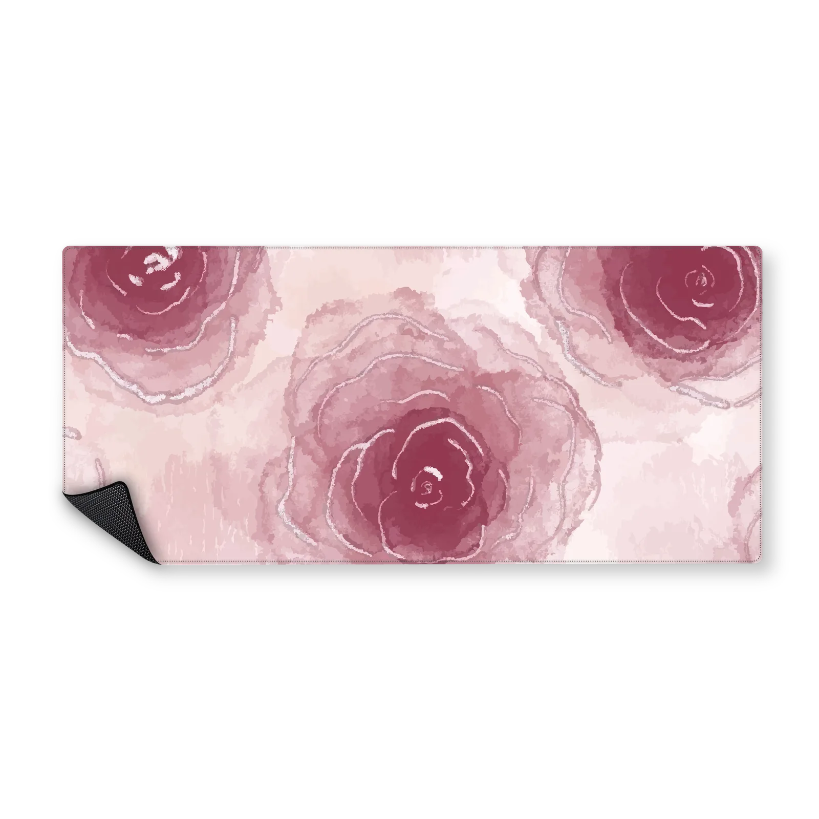 Mousepad flores al oleo rosa 90x40 Classic | NOTMID