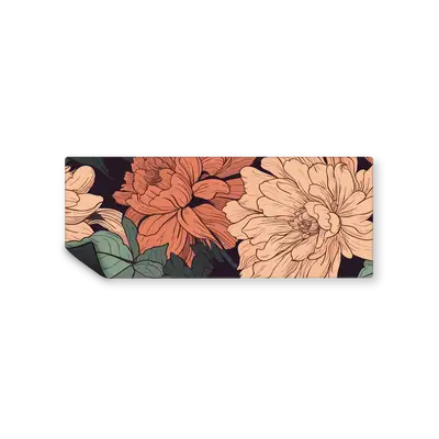 Mousepad Floral con negro 82x32 Classic | Custom