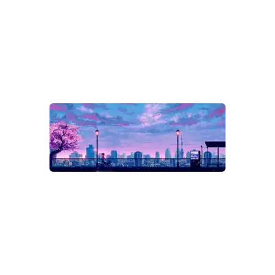 Mousepad Anime White And Purple Landscape 82x32 PRO | Custom