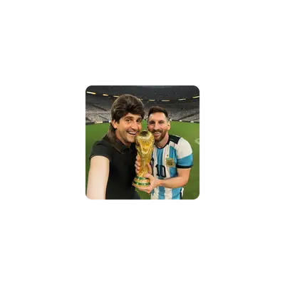 Mousepad Messi selfie 25x25 PRO | Custom