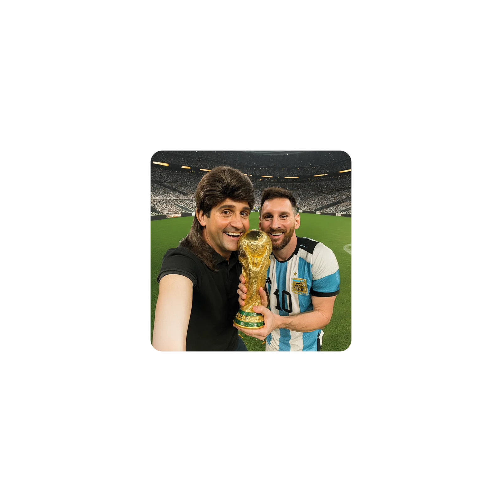 Mousepad Messi selfie 25x25 PRO | Custom