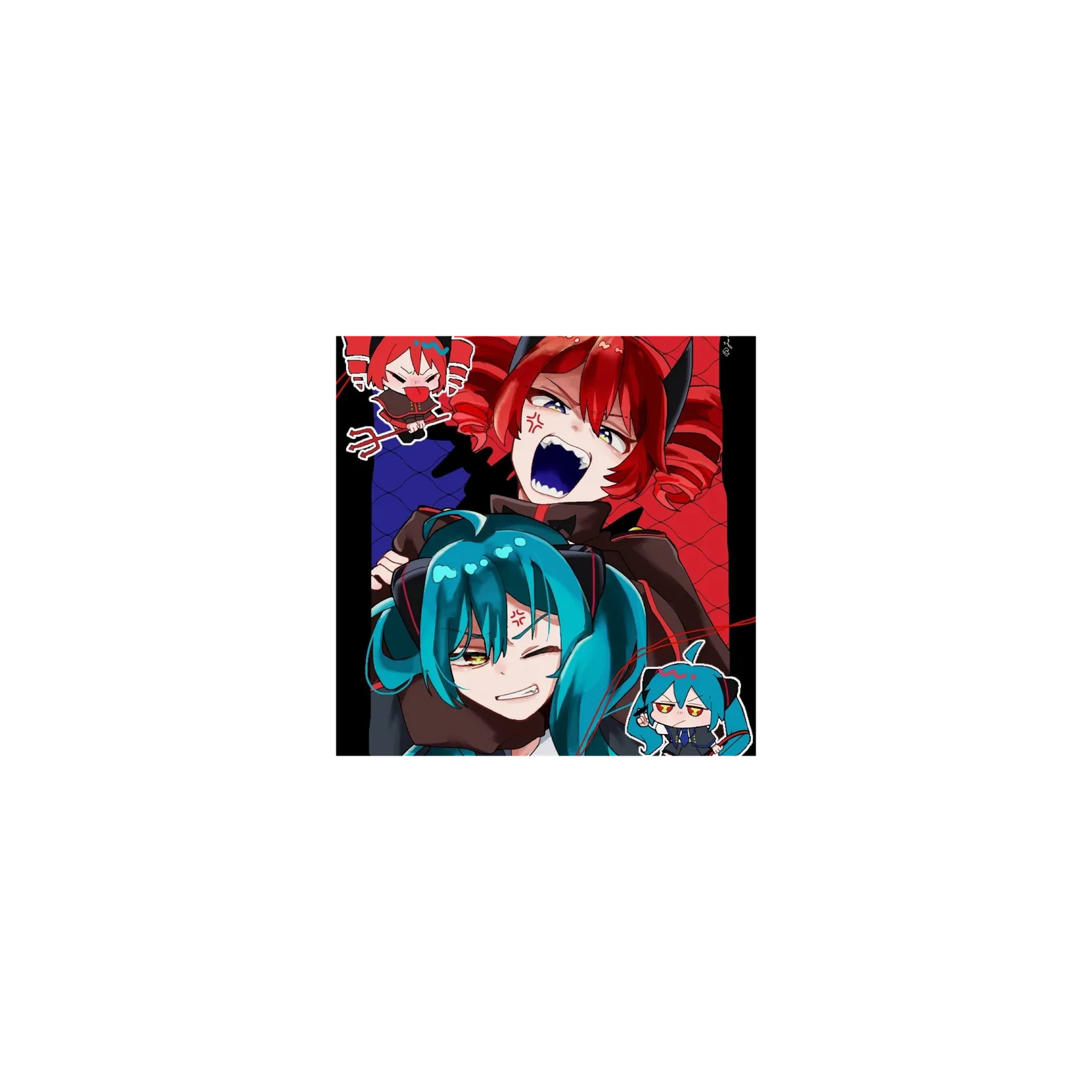 Mousepad miku y teto 25x25 Classic | Custom