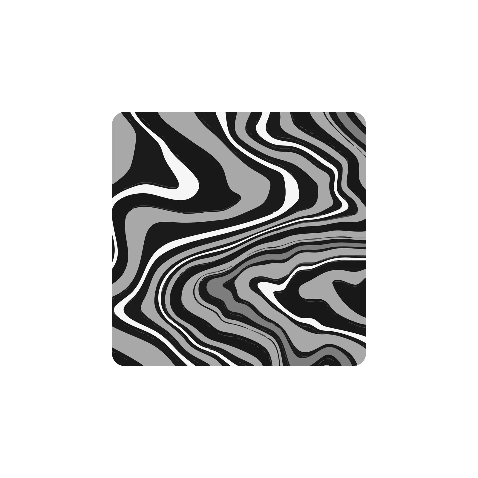 Mousepad Liquid Black and White 50x50 PRO | Custom