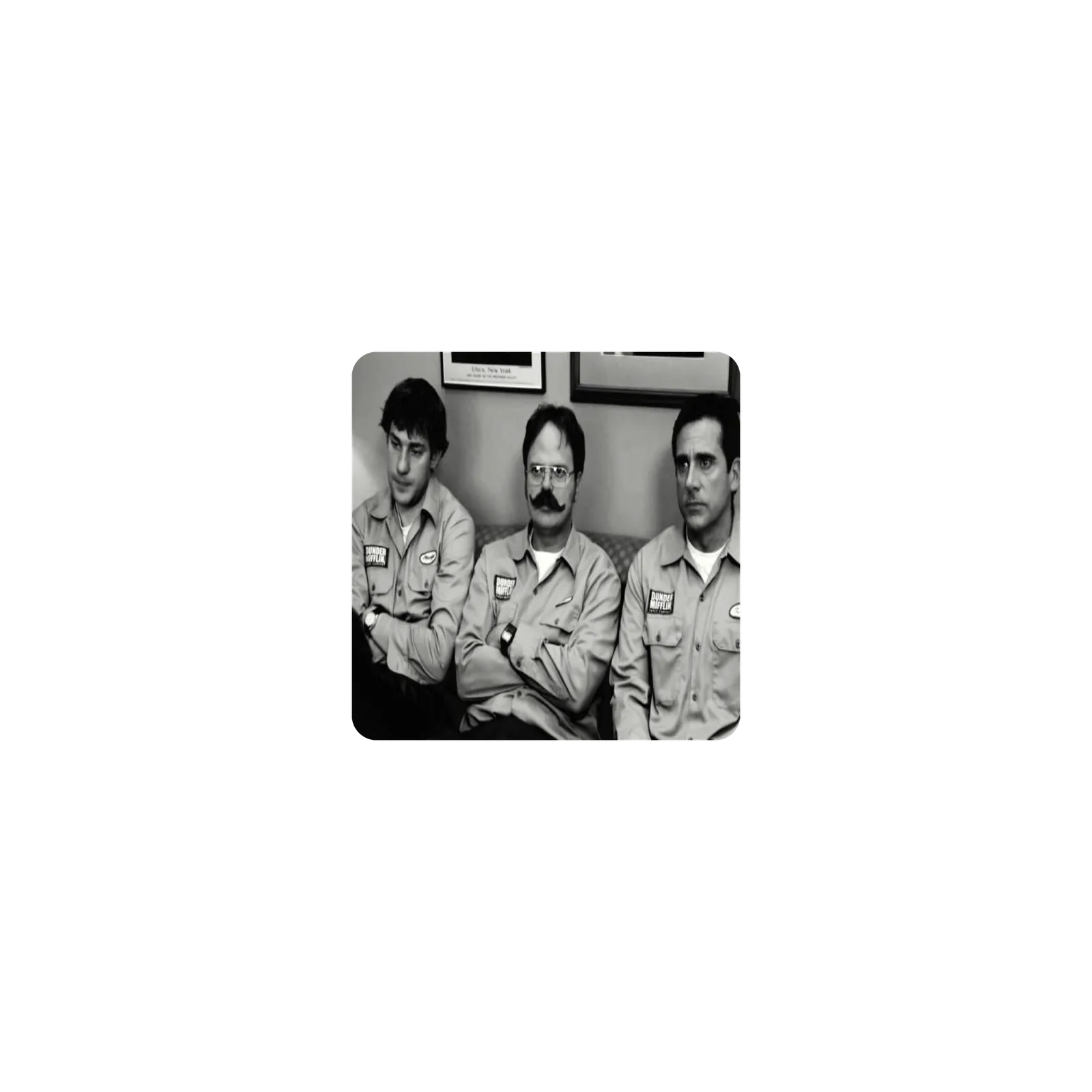 Mousepad Dwight con bigote 25x25 Classic | Custom