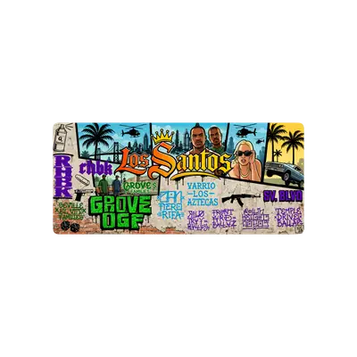 Mousepad GTA SAN ANDREAS GRAFITIS 90x40 PRO | Custom