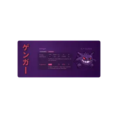 Mousepad Gengarudeska pokedex FINAL 90x40 Classic | Custom