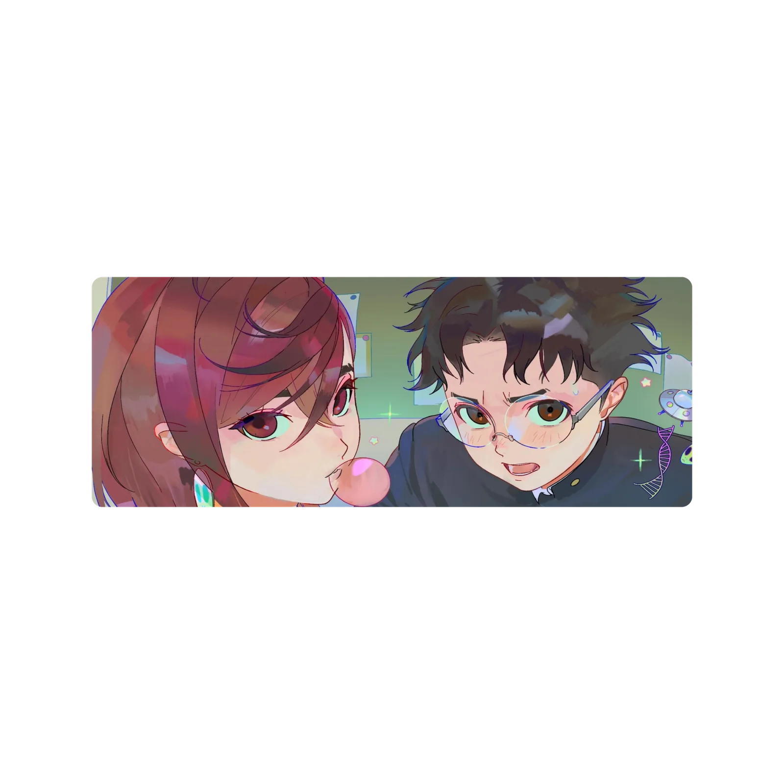 Mousepad DanDaDan momo y okarun 80x30 Classic | Custom