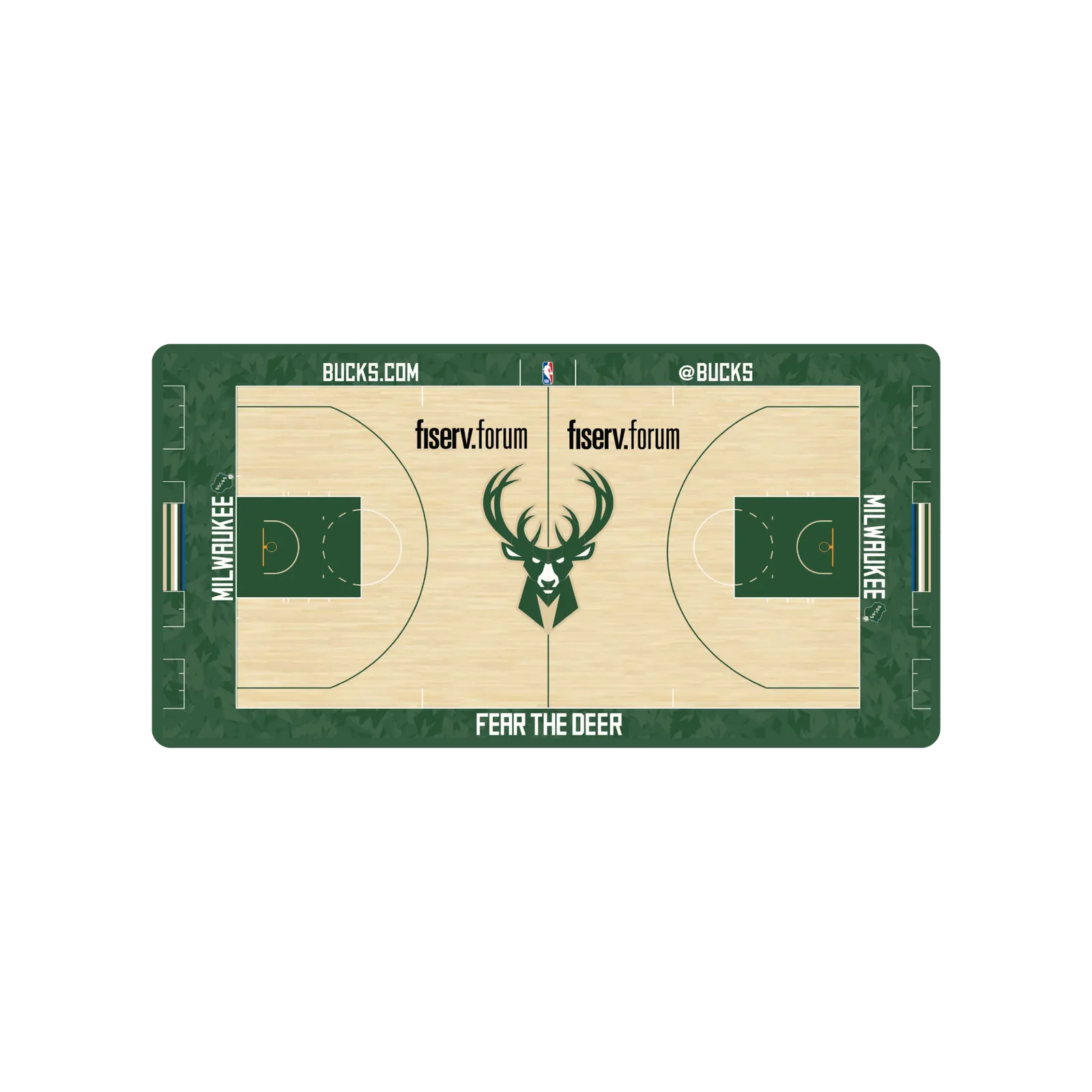Mousepad Cancha Milwaukee Bucks 80x40 PRO | NOTMID