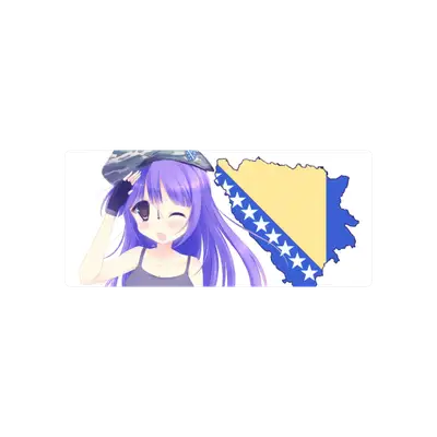Mousepad Bosnia waifu 90x40 Classic | Custom