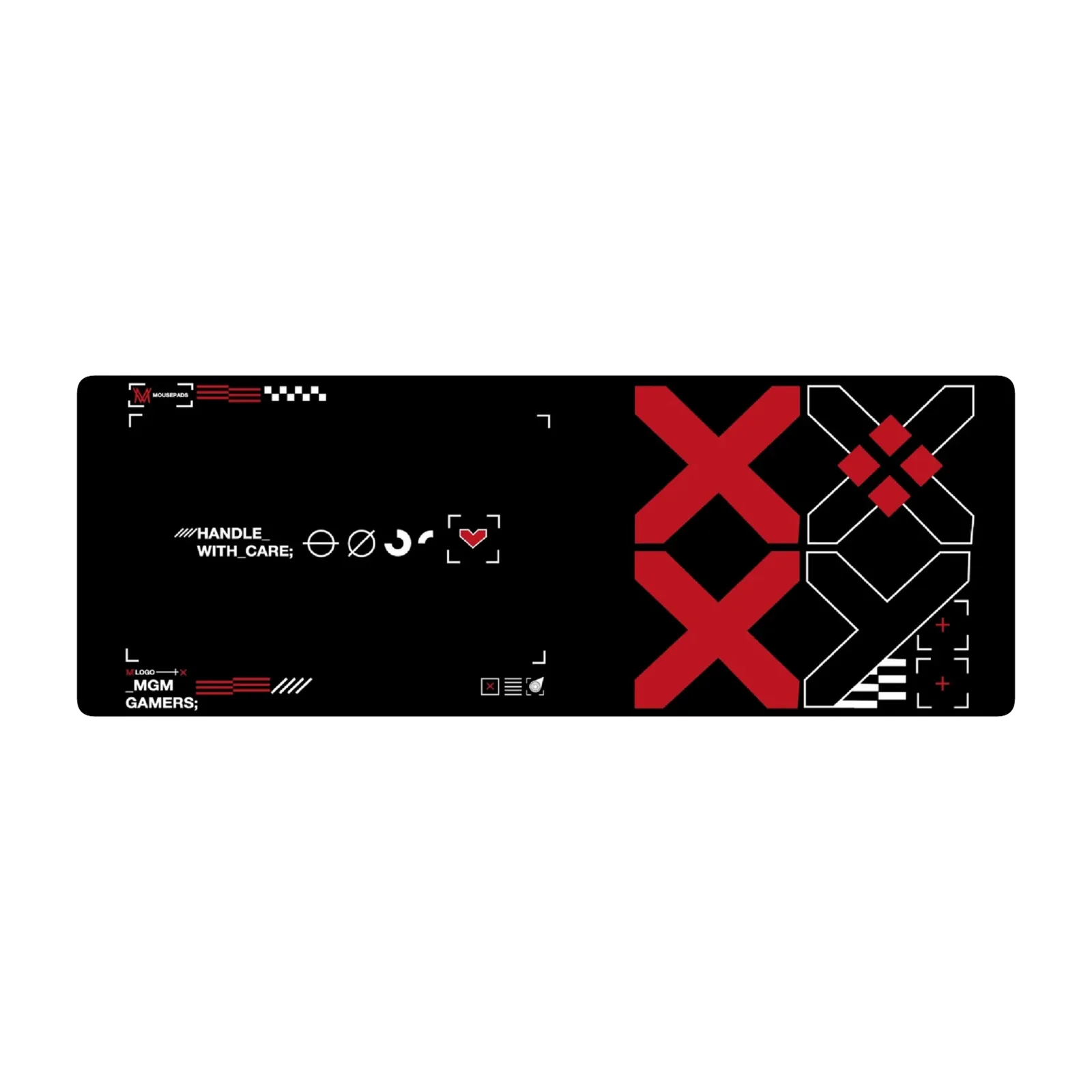Mousepad X rojo 110x40