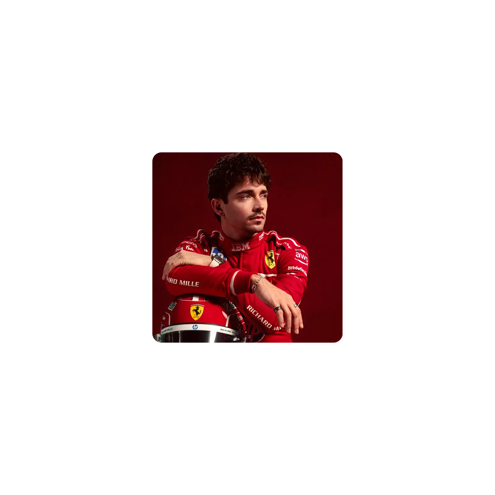 Mousepad Charles Leclerc 25x25 Classic | Custom
