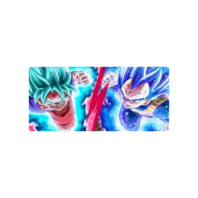 Mousepad Goku y Vegeta Blue 86x39 Classic | Custom
