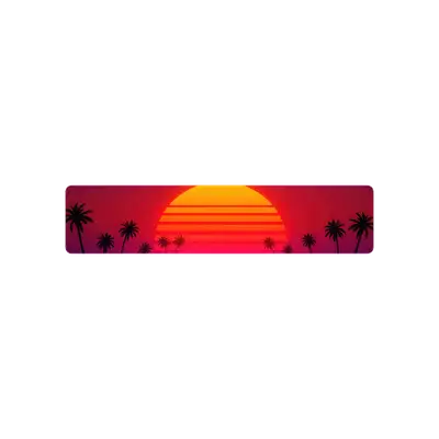 Mousepad Retrowave, Vaporwave, Synthwave, Sol, Pa 90x20 PRO | Custom