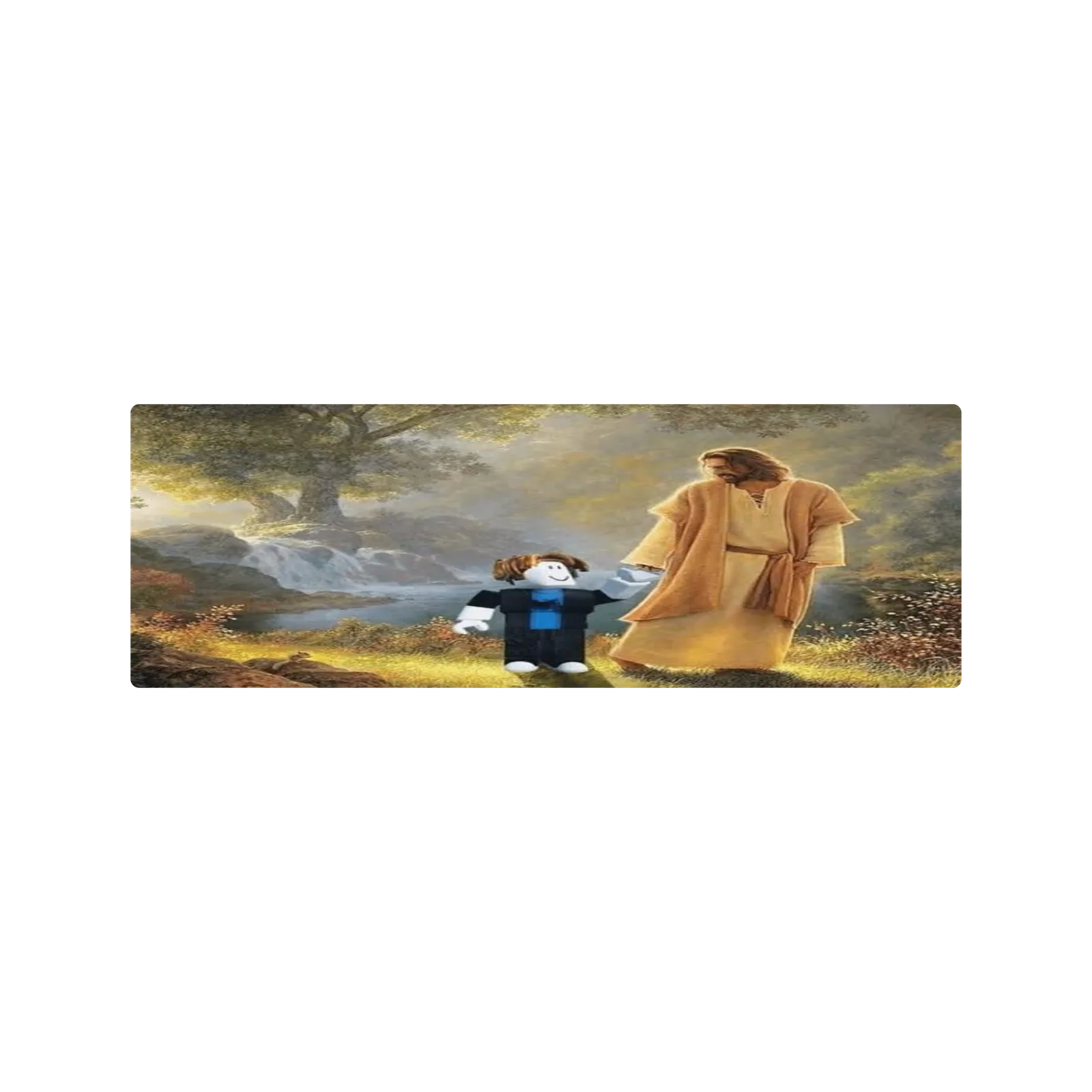Mousepad jesus con su hijo 90x30 Classic | Custom