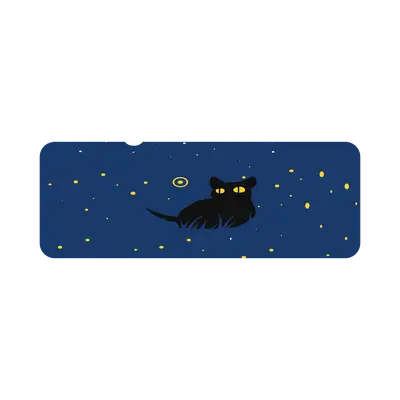 Mousepad Cat with stars 90x32 Classic | Custom