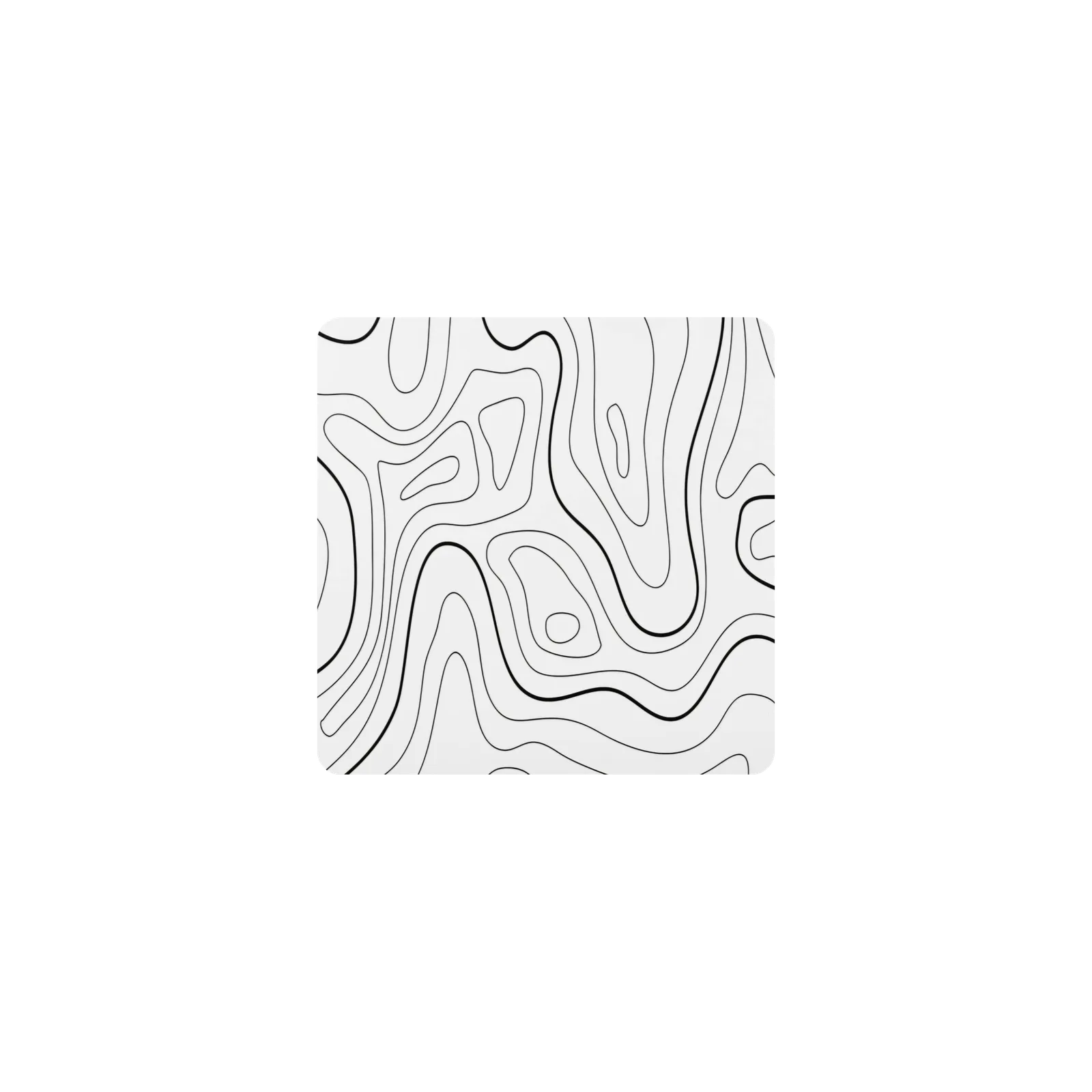 Mousepad white and black 35x35 Classic | Custom