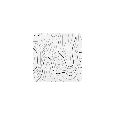 Mousepad white and black 35x35 Classic | Custom