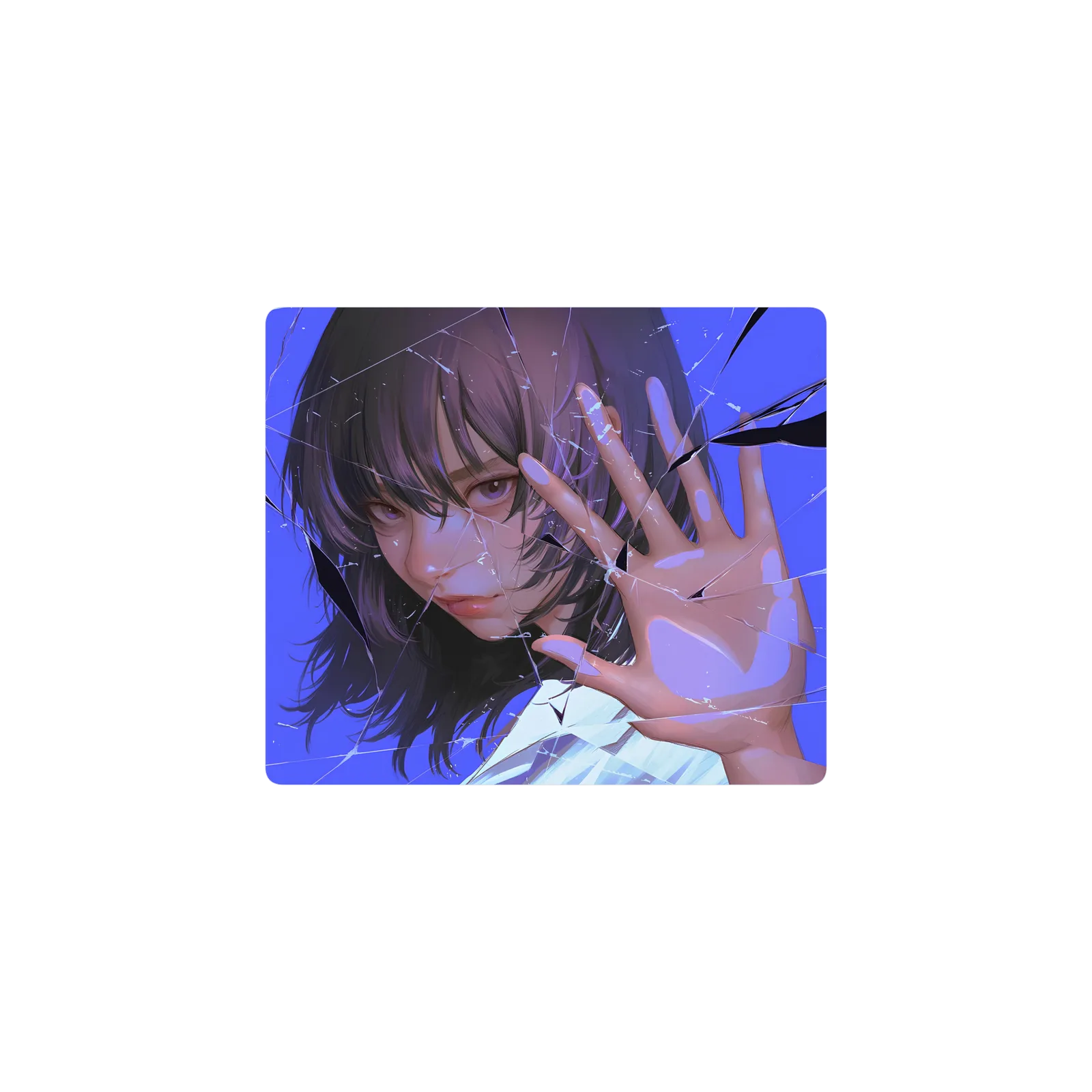 mina con la mano