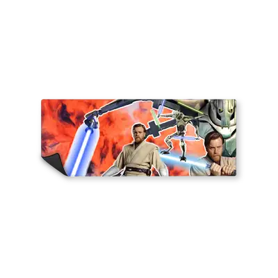 Mousepad ESTE Obi Wan Kenobi y General Grievous 82x32 Classic | Custom