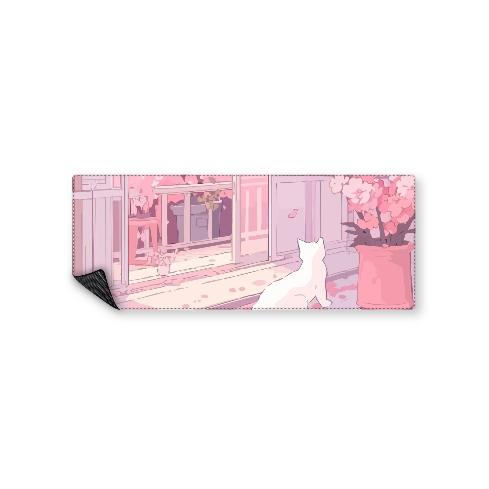 Mousepad Gatito rosa 82x32 Classic | Custom