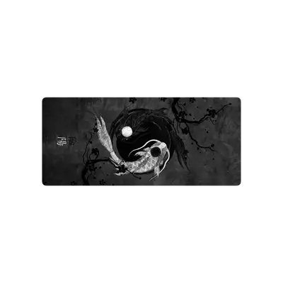 Mousepad Yin Yang Koi Black and White 90x40 PRO | Custom