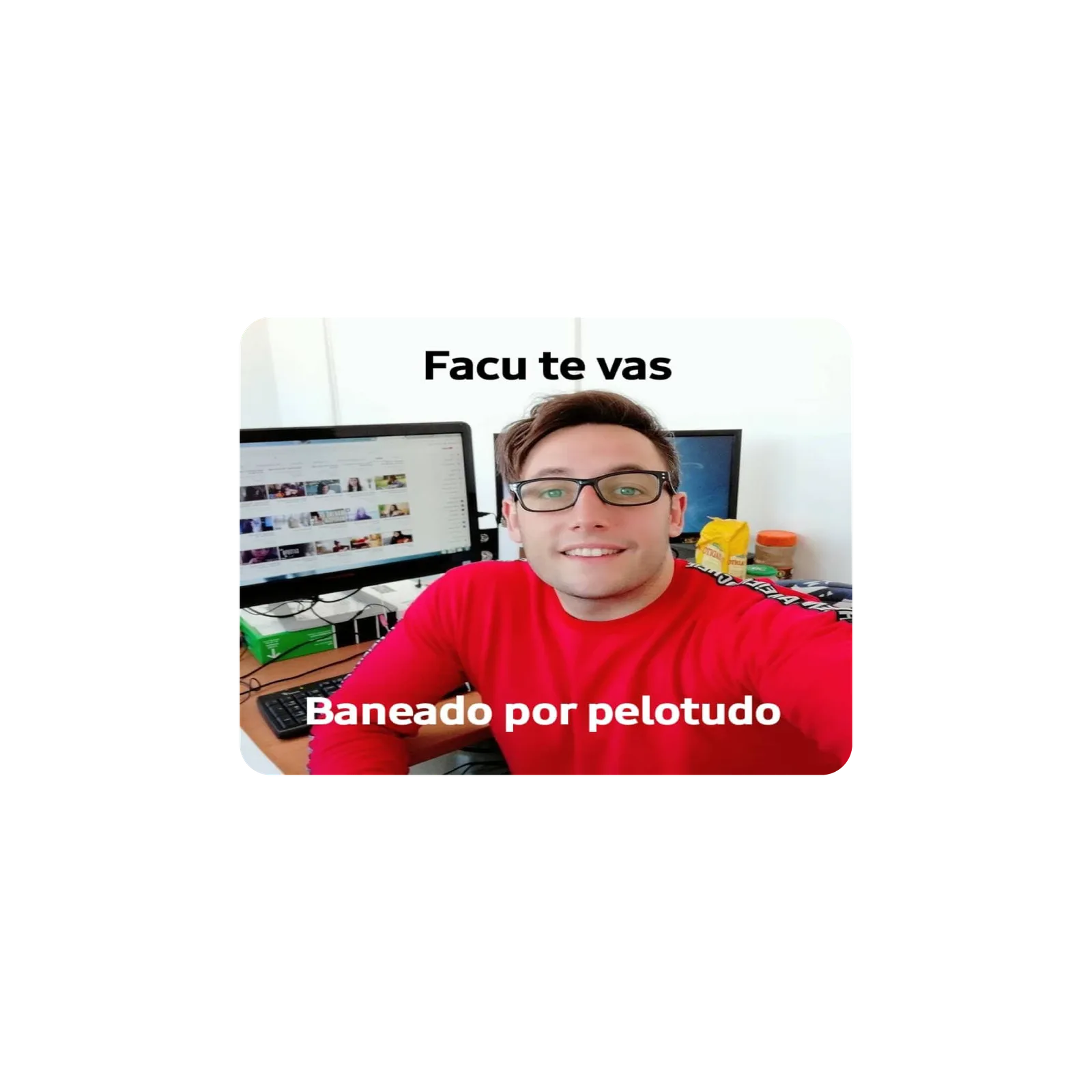 Mousepad Baneado por pelotudo 40x30 Classic | Custom